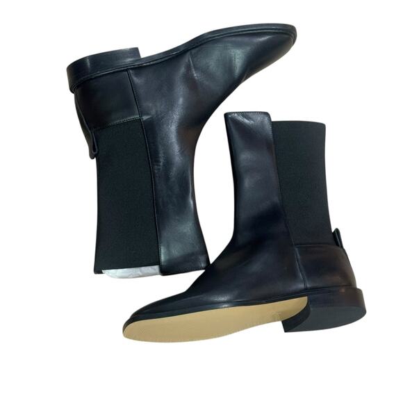 Everlane The City Leather Chelsea Boot Pull-On Square Toe Black Size 8 NWOB - Picture 6 of 12